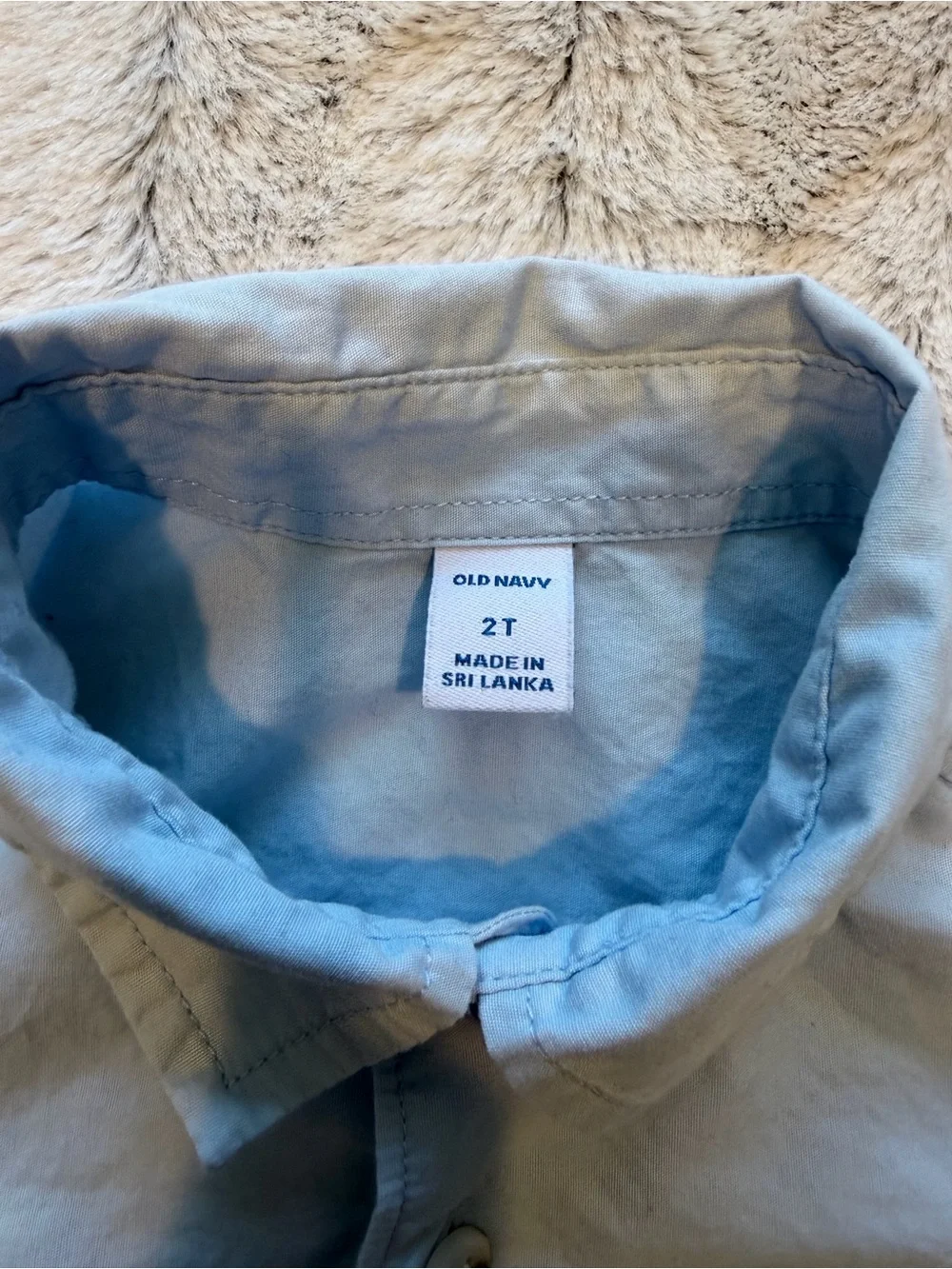 Old Navy Boys Blue Gradient Short-Sleeve Button-Down Shirt